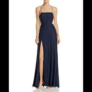 Fame and Partners Adella Navy Lace Dress Gown